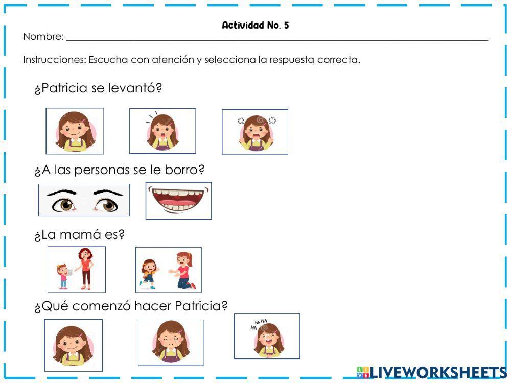 Actividades de Comprensión Inteligente.