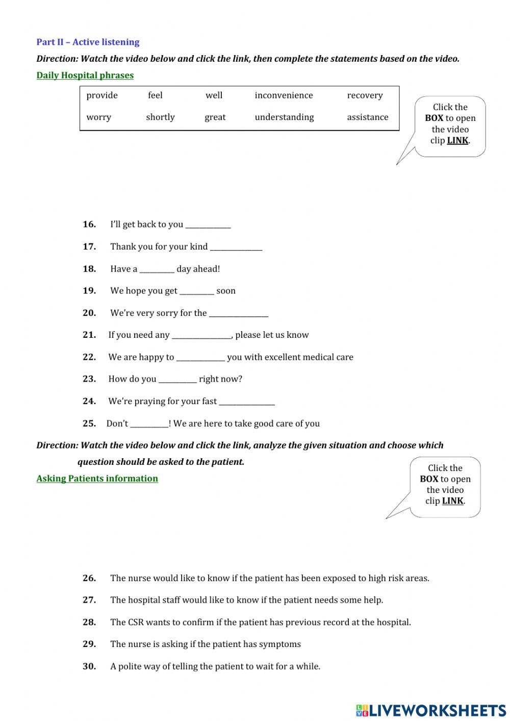 Basic class (Pre-evaluation)