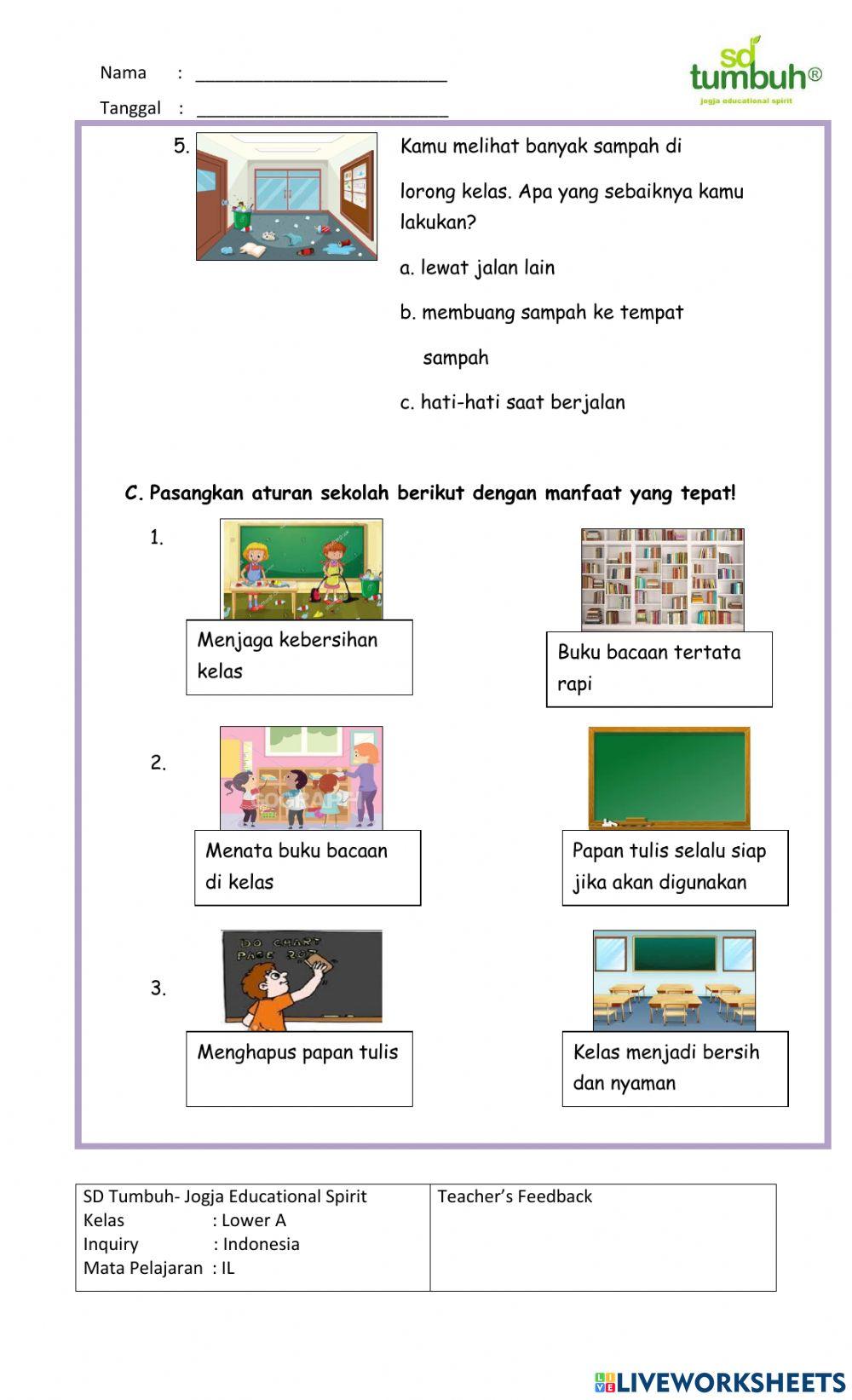 Integrated Learning-PPKn-Evaluasi Aturan di Sekolah-Pilihan Ganda