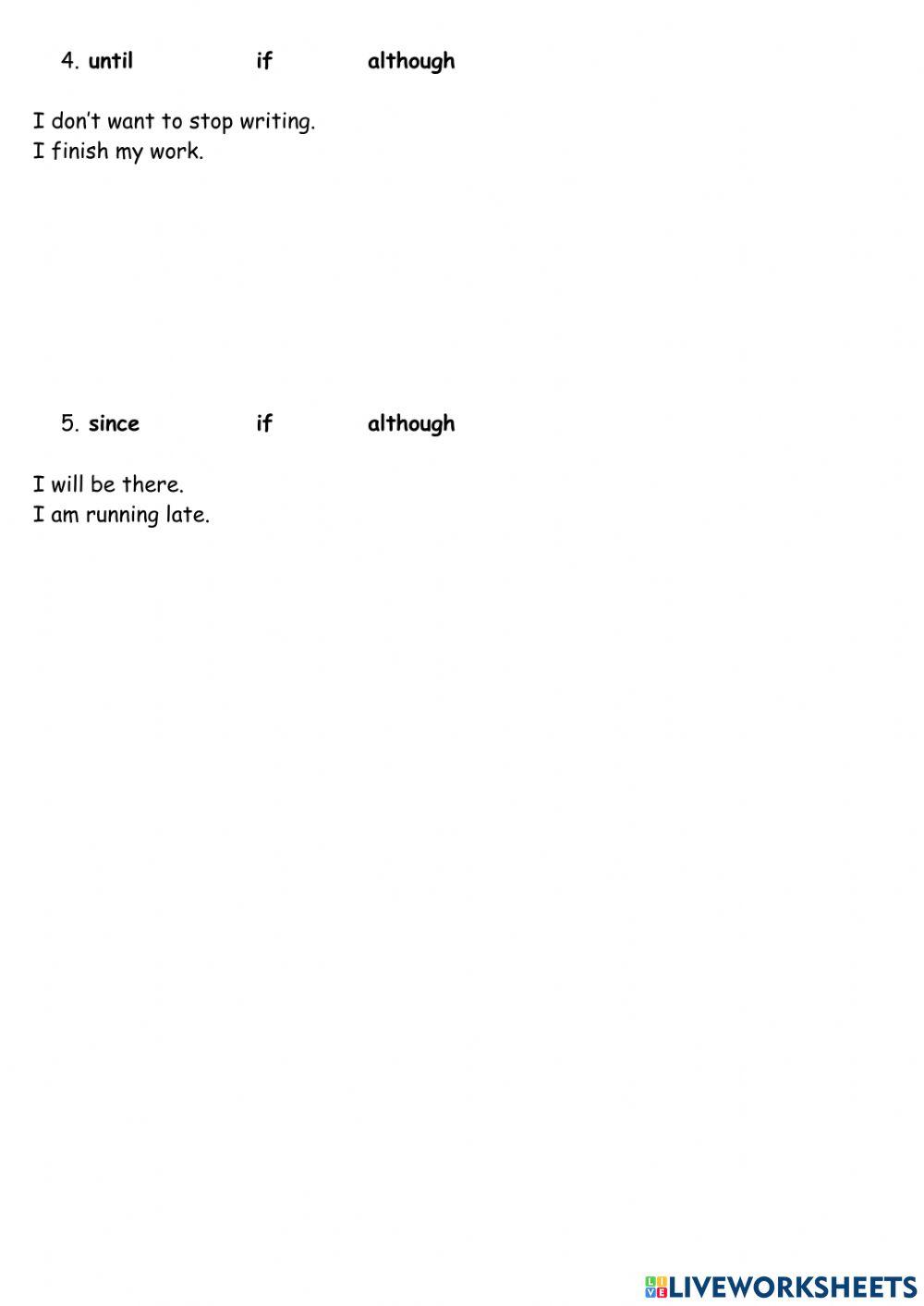 G5 exam prep complex sentences