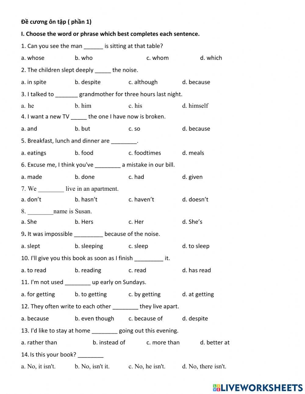 Đề cương ôn tập p1