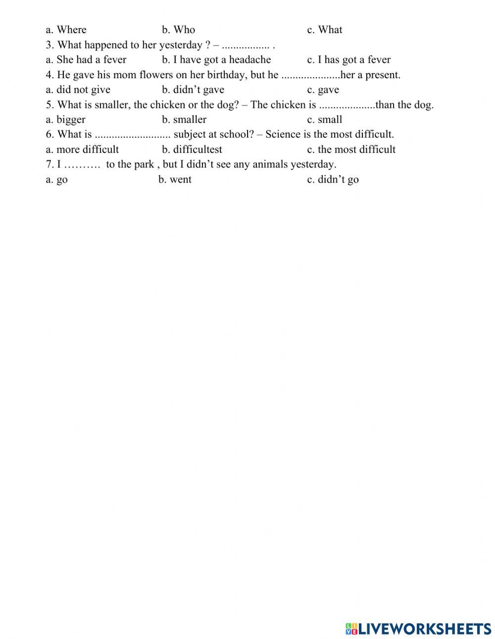Worksheet 9-3