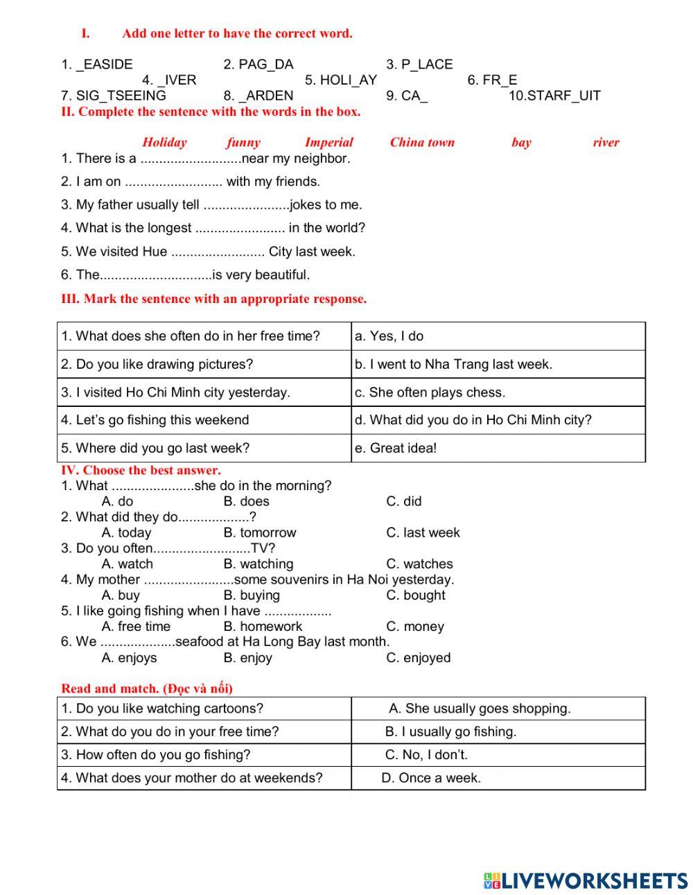 Unit 13 anh 5 review