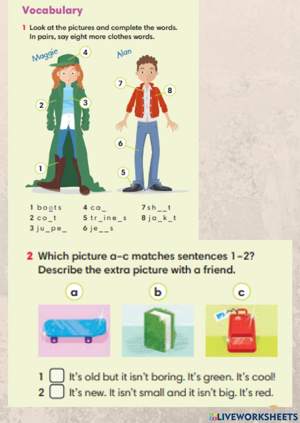 Academy Stars 1 Unit 2 Revision
