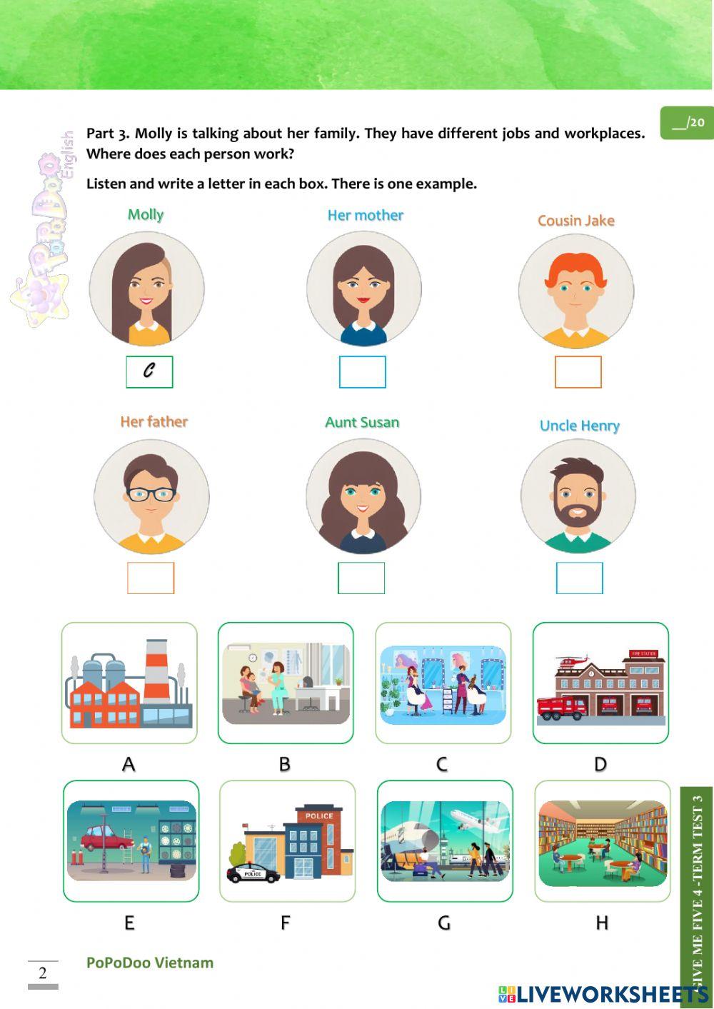 Give me five! 4 - Term test 3 - Listening