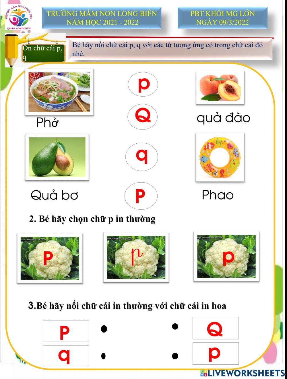 phiếu bài tập tương tác trực tuyến khối MGL ngày 9-3