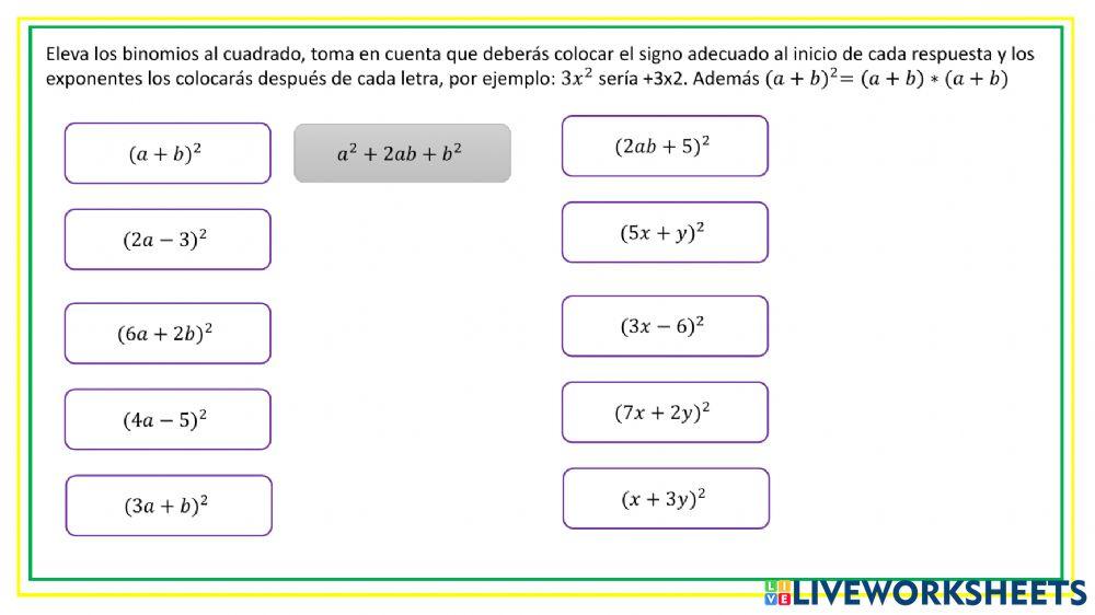 Operaciones con expresiones algebraicas