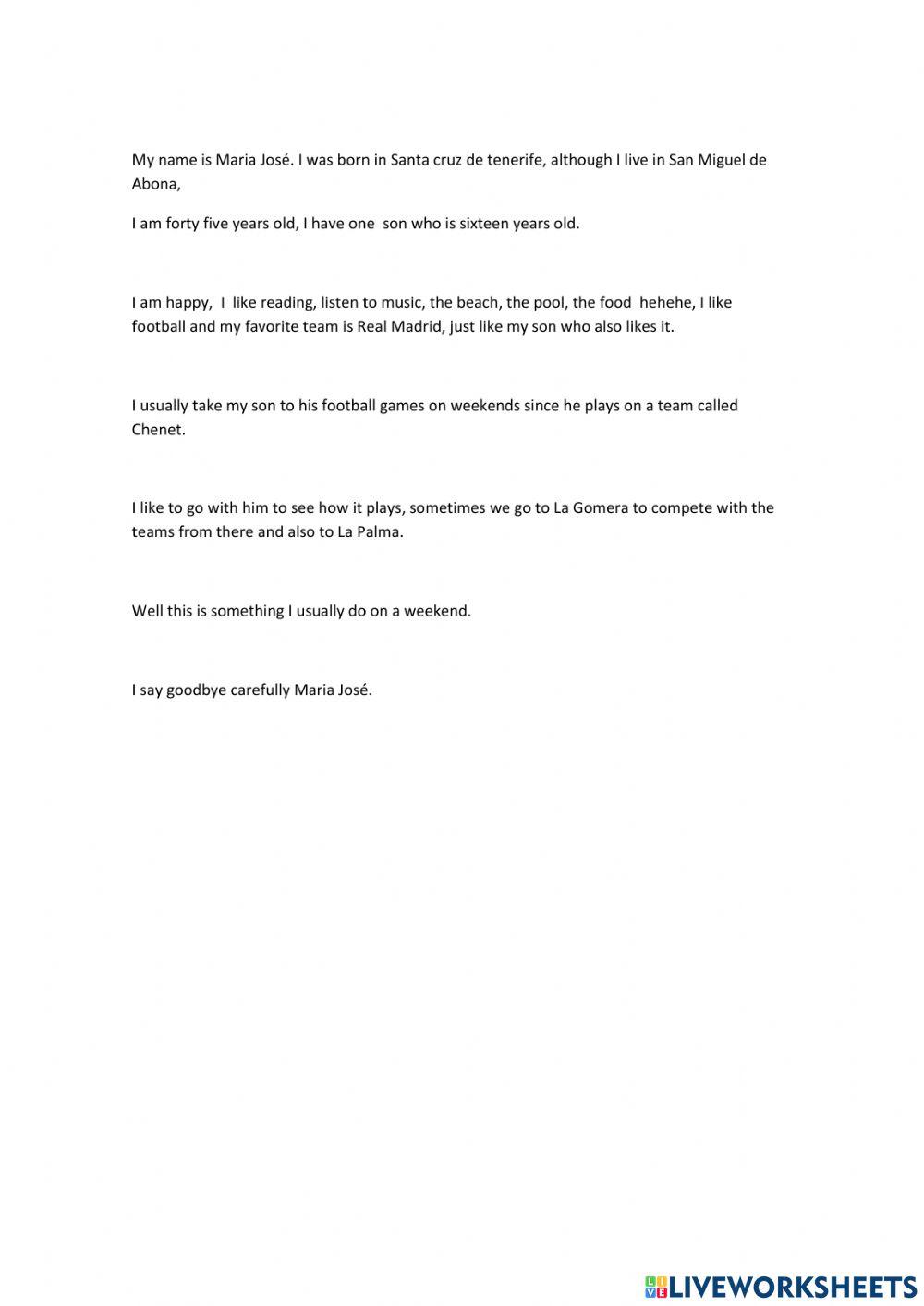 Speaking Maria José