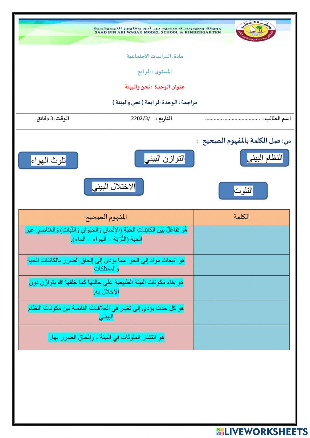 مفاهيم نحن والبيئة