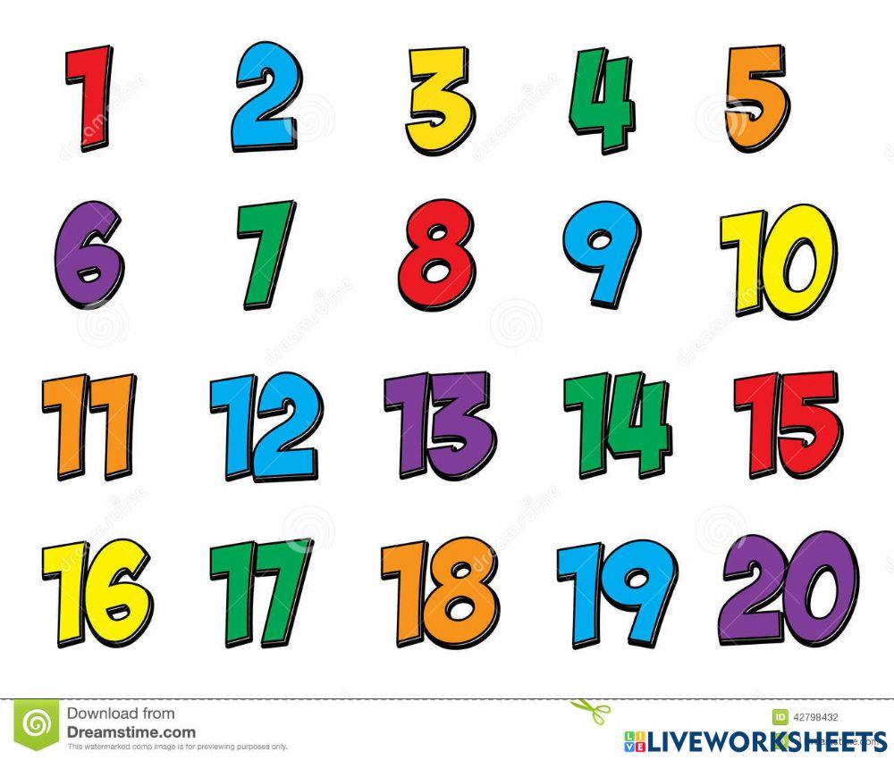 Números en inglés 1-20