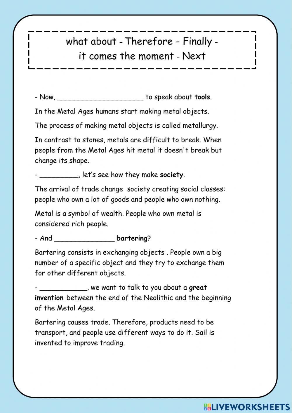 Guide notes: Metal Ages