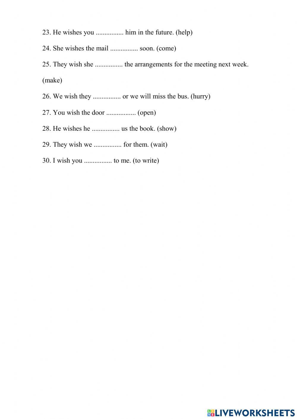 Review câu điều ước