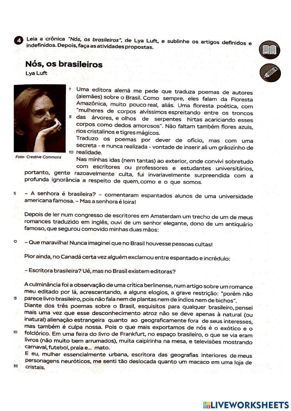 Artigos preposição e contração + TEXTO