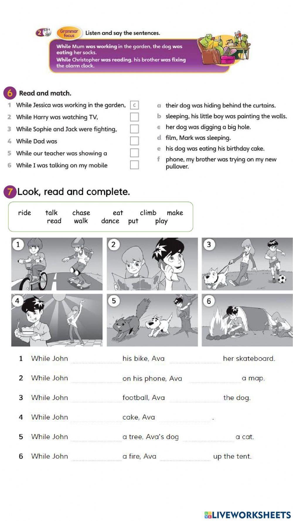 CM2 Past continuous natural disasters easy online exercise for CM2 Past continuous natural disasters easy online exercise for