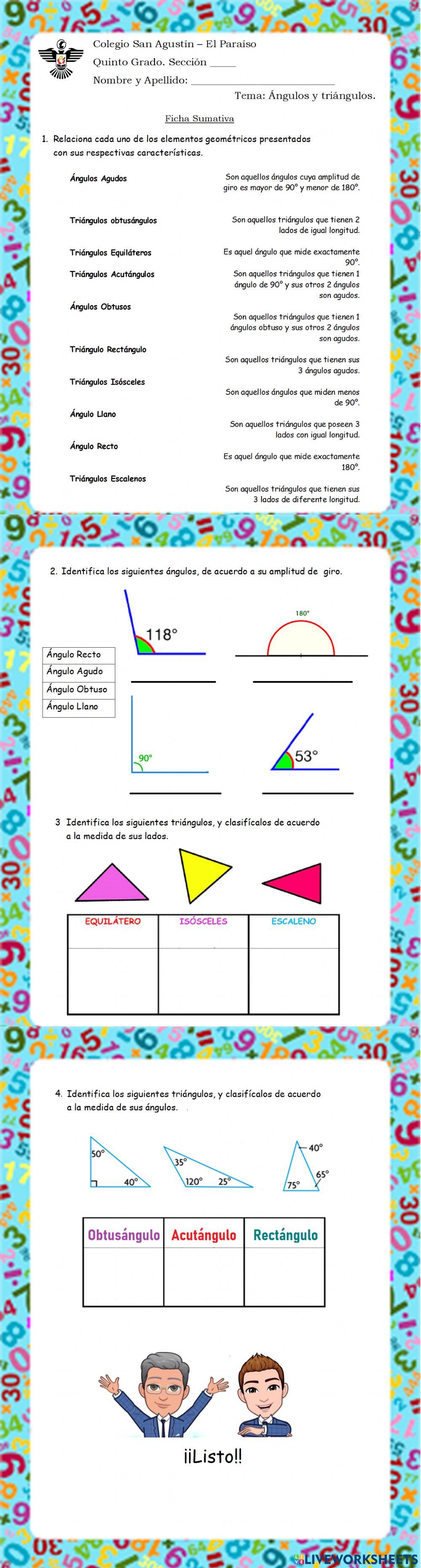 Ángulos y triángulos