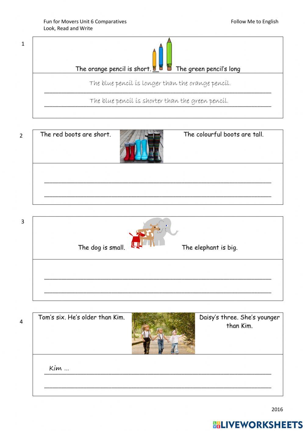 Short Comparative Adjectives