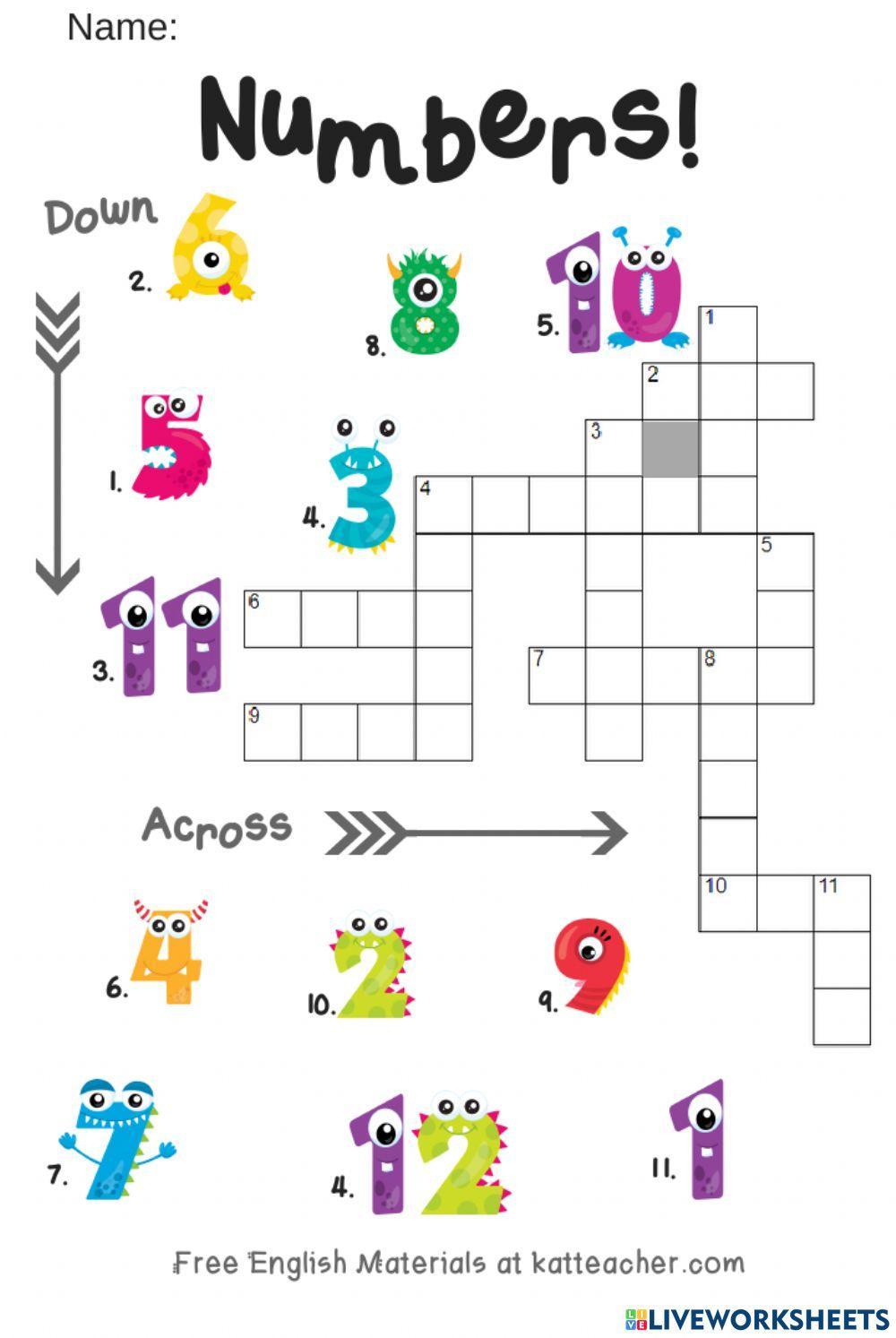 1927170 | Numbers for kids | joans | LiveWorksheets