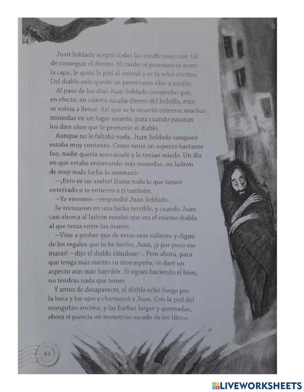 Actividad de lectura juan soldado