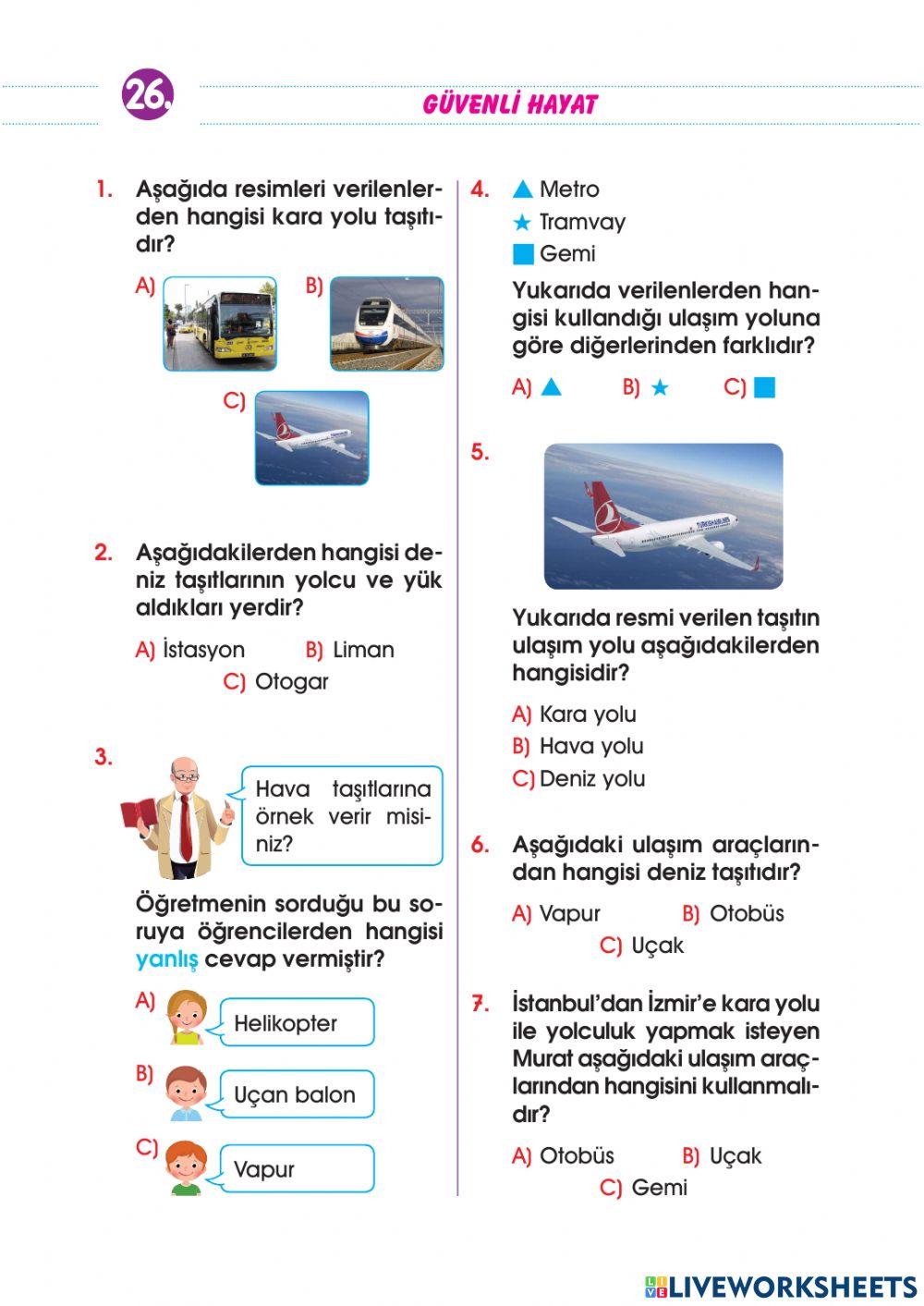 2-Hayat Bilgisi Güvenli Hayat Test-1