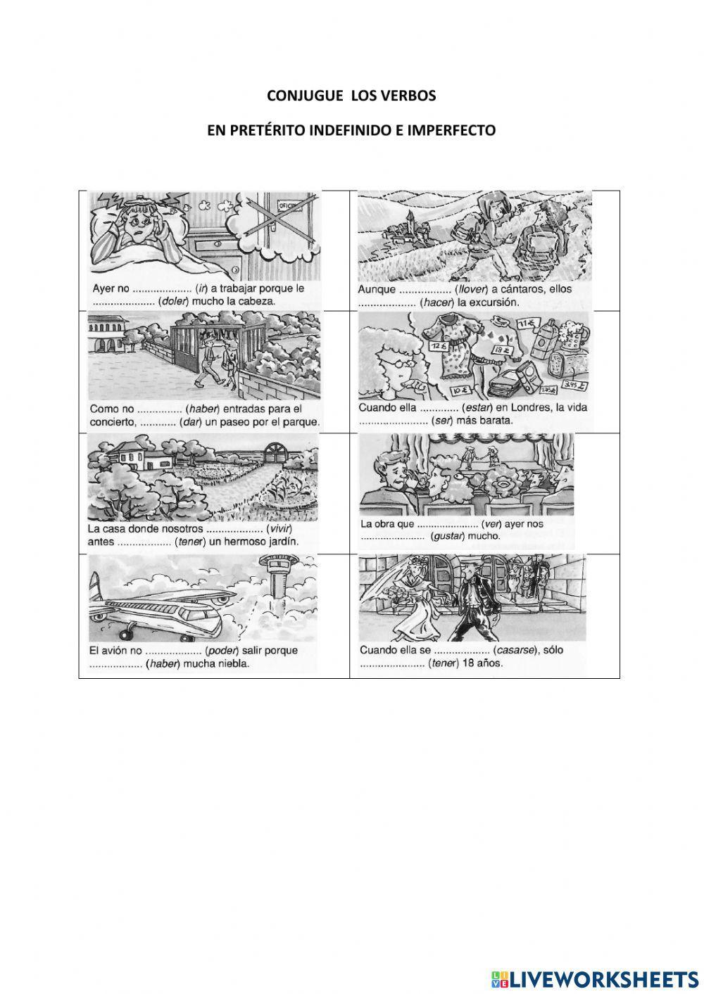 Pretérito indefinido e imperfecto