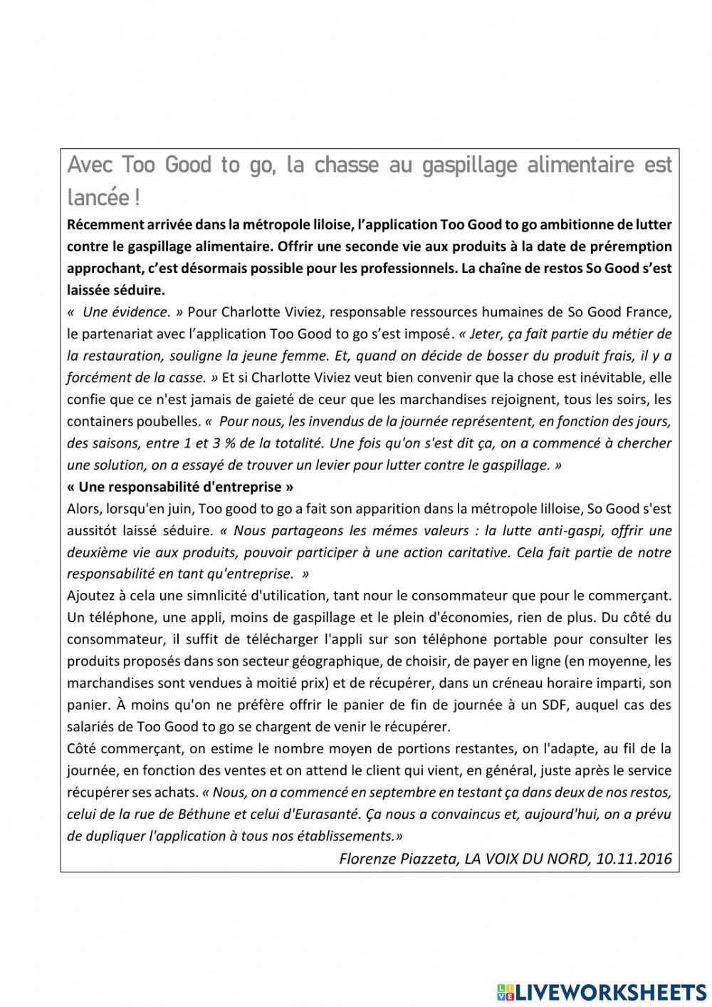 Les activités quotidiennes