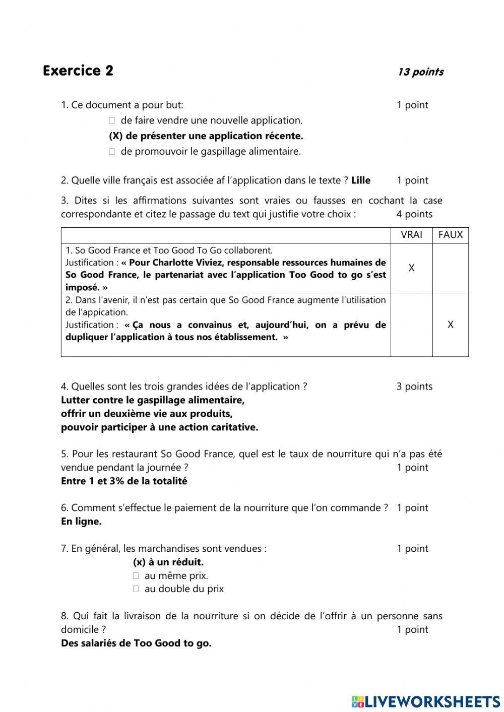 Les activités quotidiennes