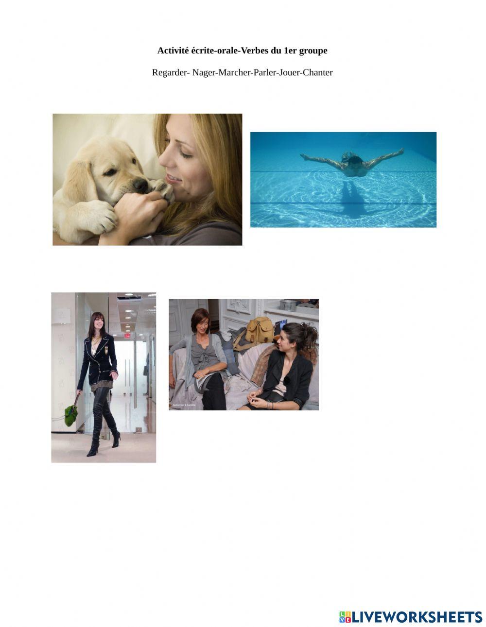 Présent de l'indicatif-Verbes 1er groupe Activité écrite