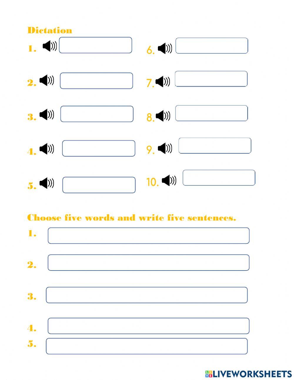 Spelling and Dictation