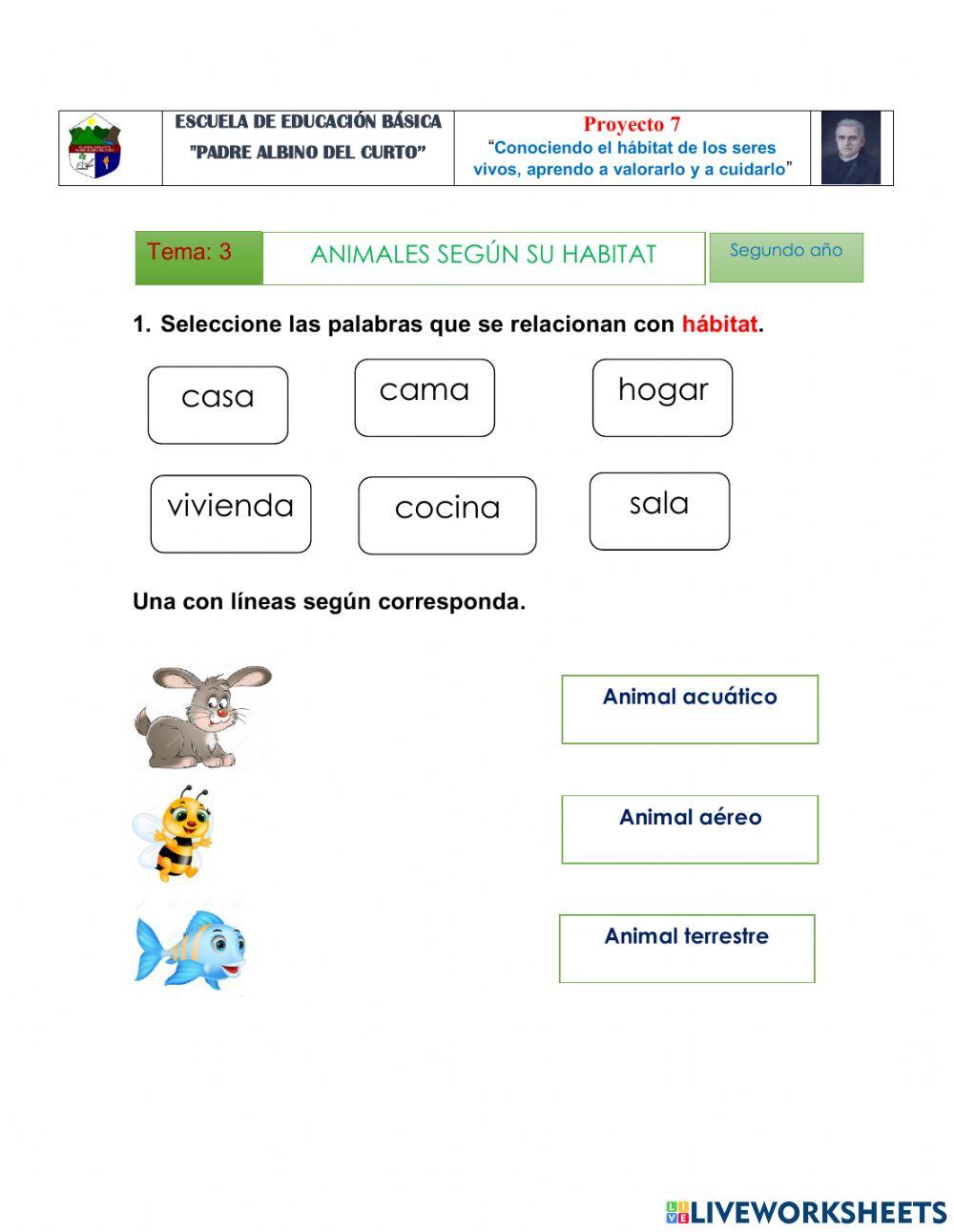 Animales segun su habitad
