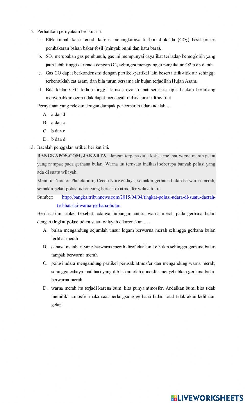 Pencemaran lingkungan