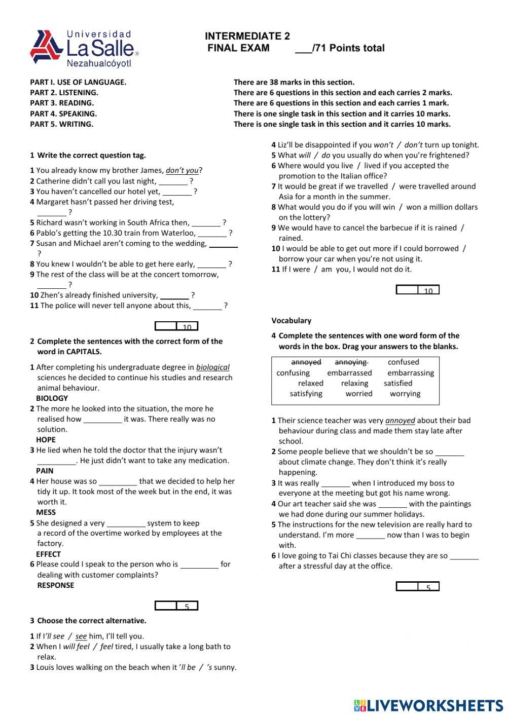 SPEAKOUT UNIT 5 AND 6