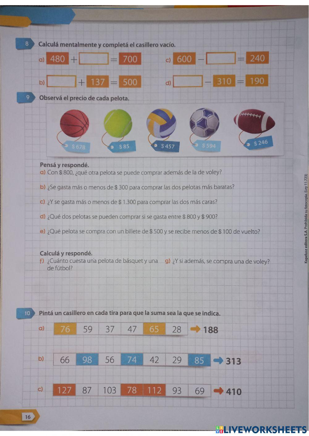 Adición y sustracción