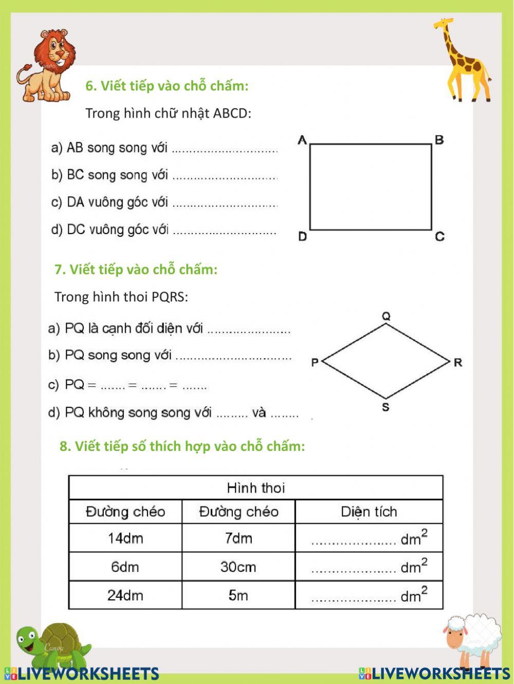 Diện tích hình thoi