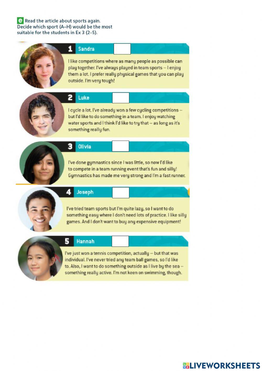 Sports with a difference