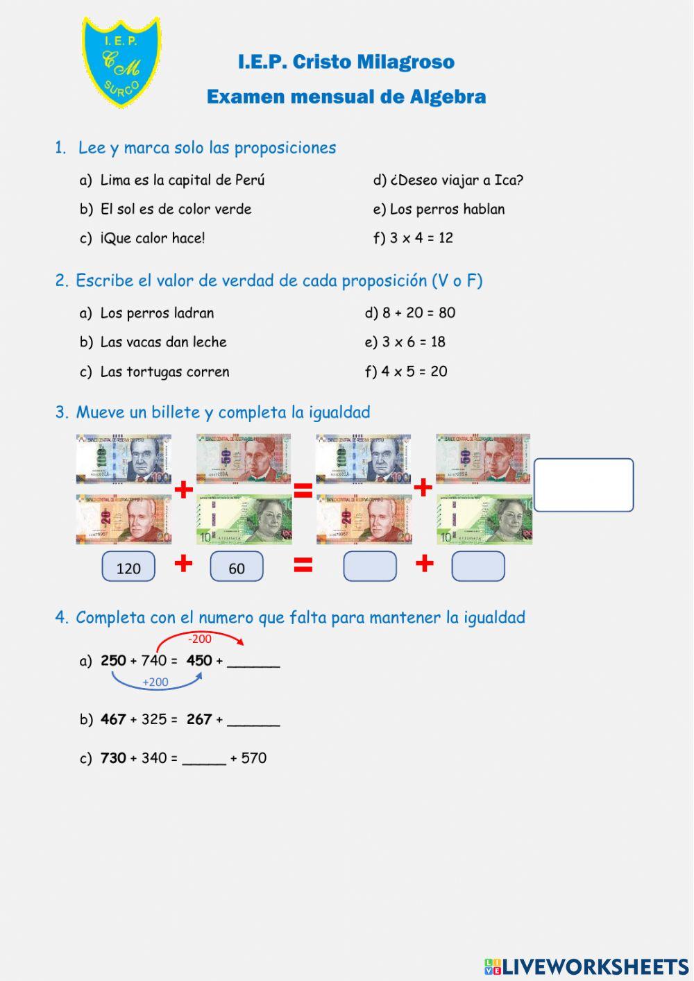 1b Examen de Algebra