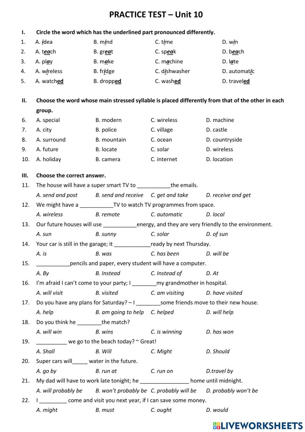 E9 - FT - Unit test 10 - kho hon