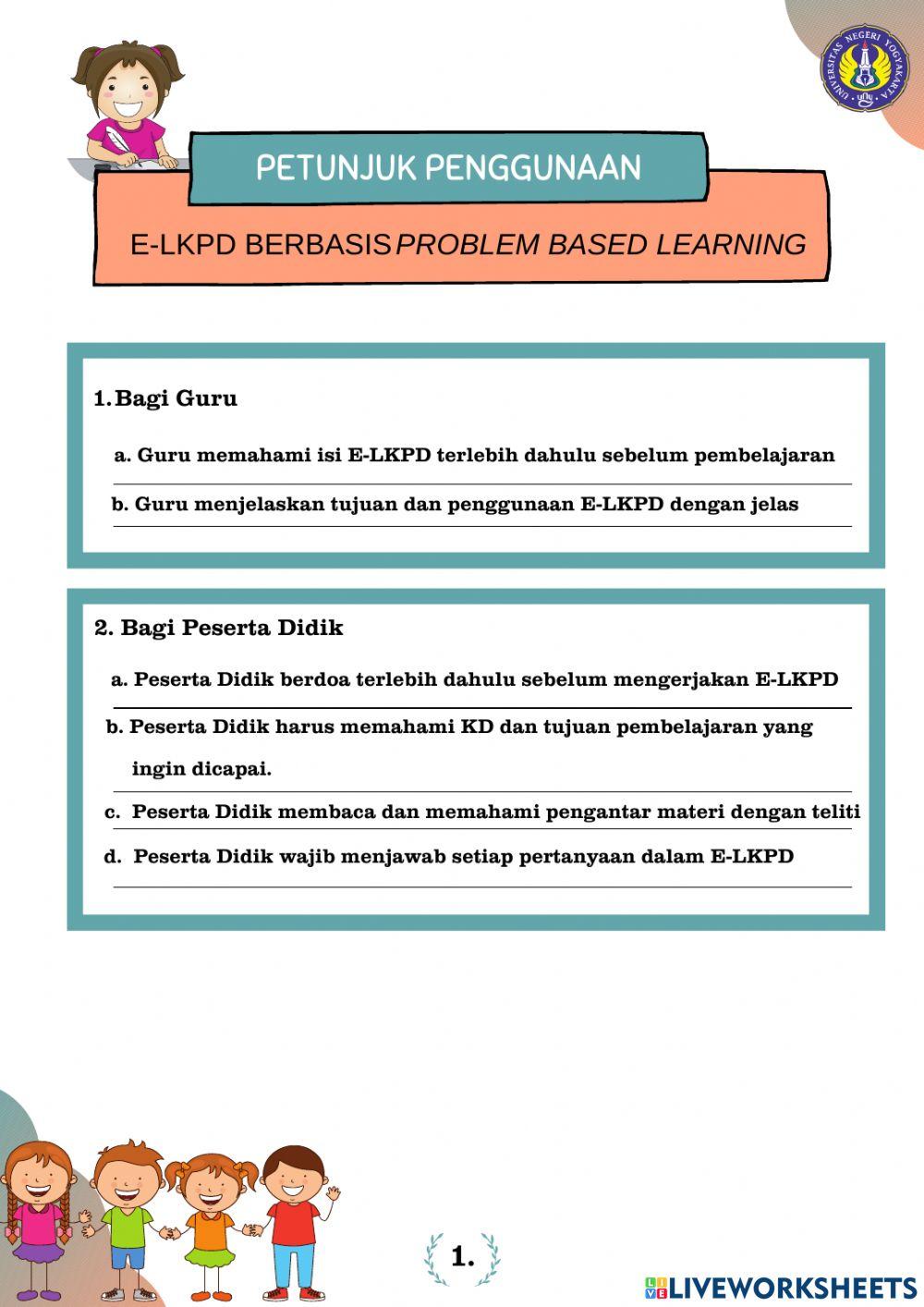E-LKPD IPA Berbasis PBL Materi Pencemaran Udara