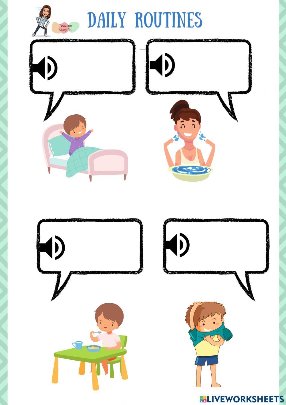 Routines | Free Interactive Worksheets | 1976801