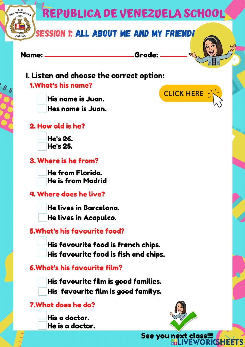 All about me and my friend!