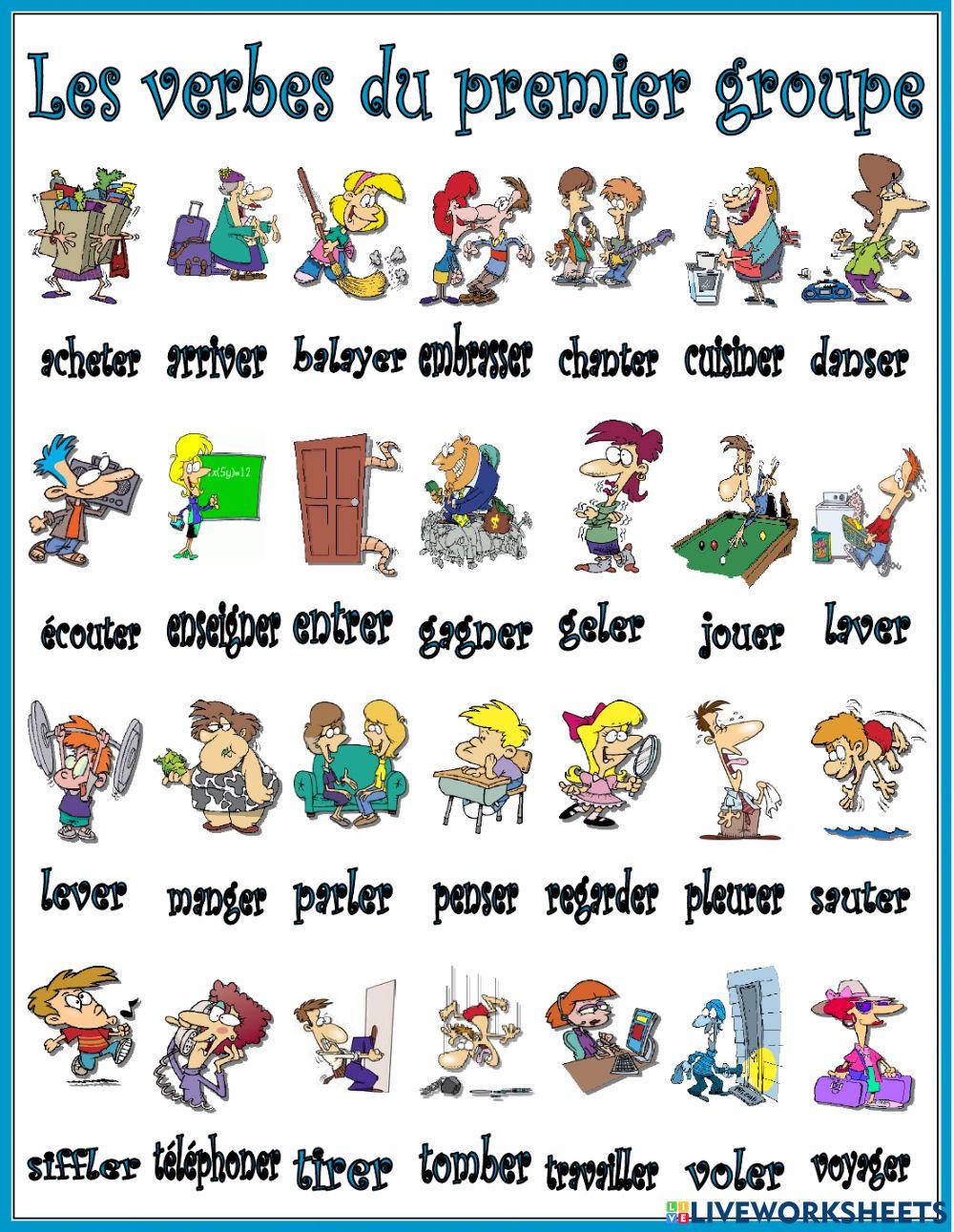 Les verbes du premier groupe