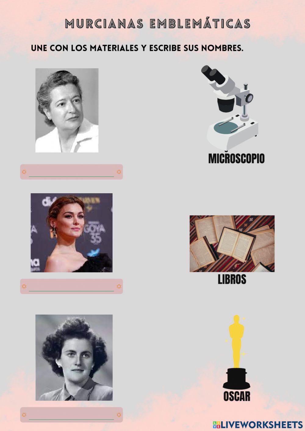 Mujeres murcianas emblemáticas