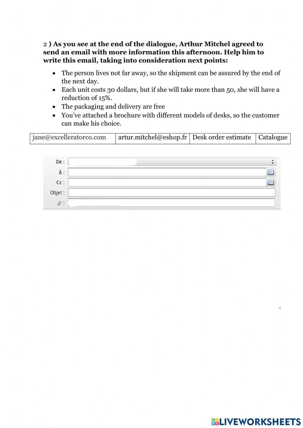 Ordering by telephone
