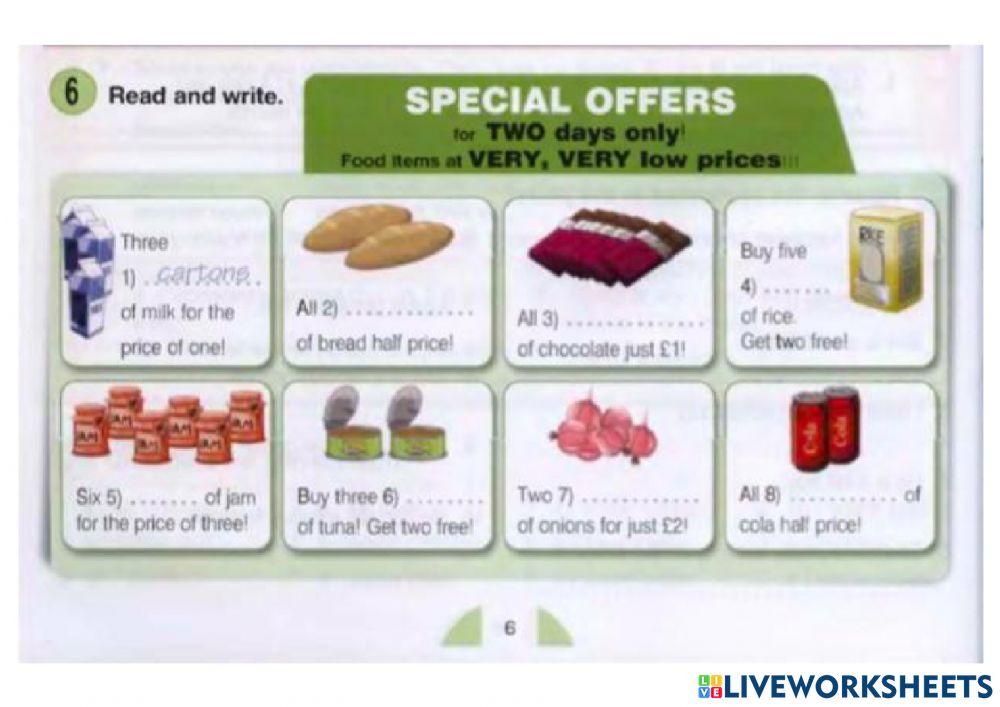 Grade 5 -Uncountable nouns