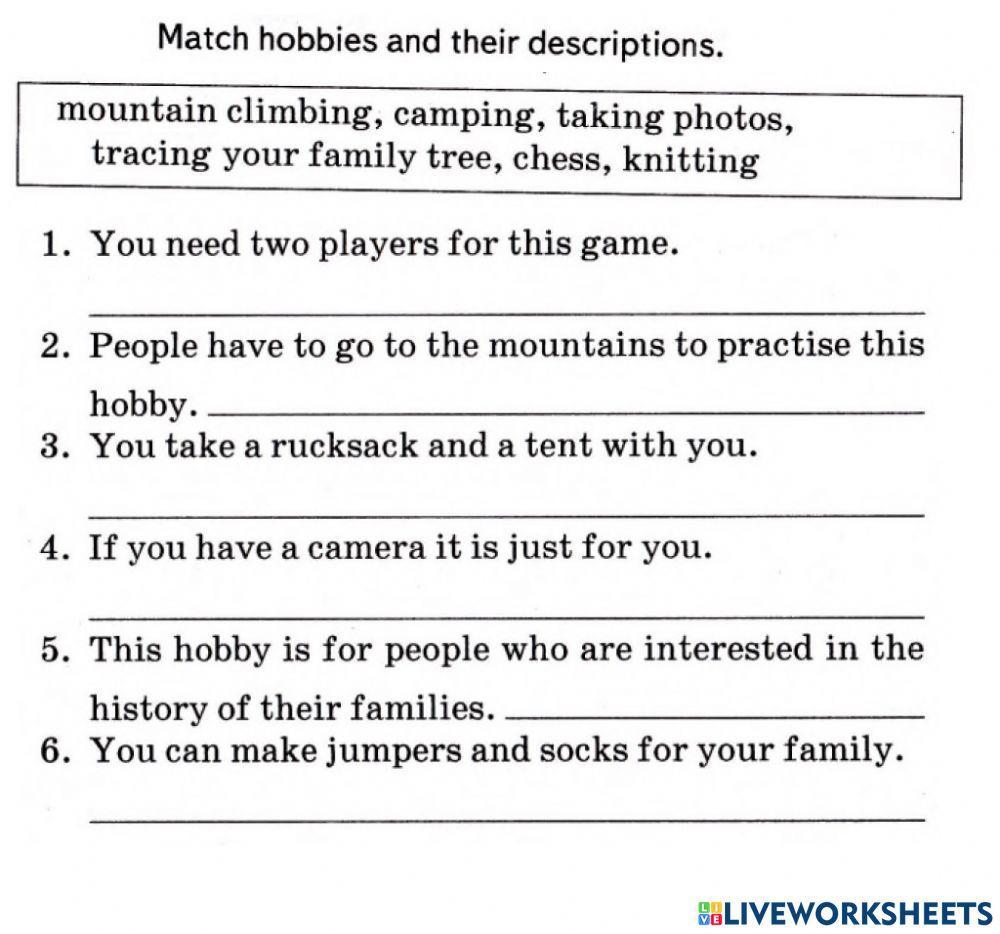 Unusual hobbies U9 L5