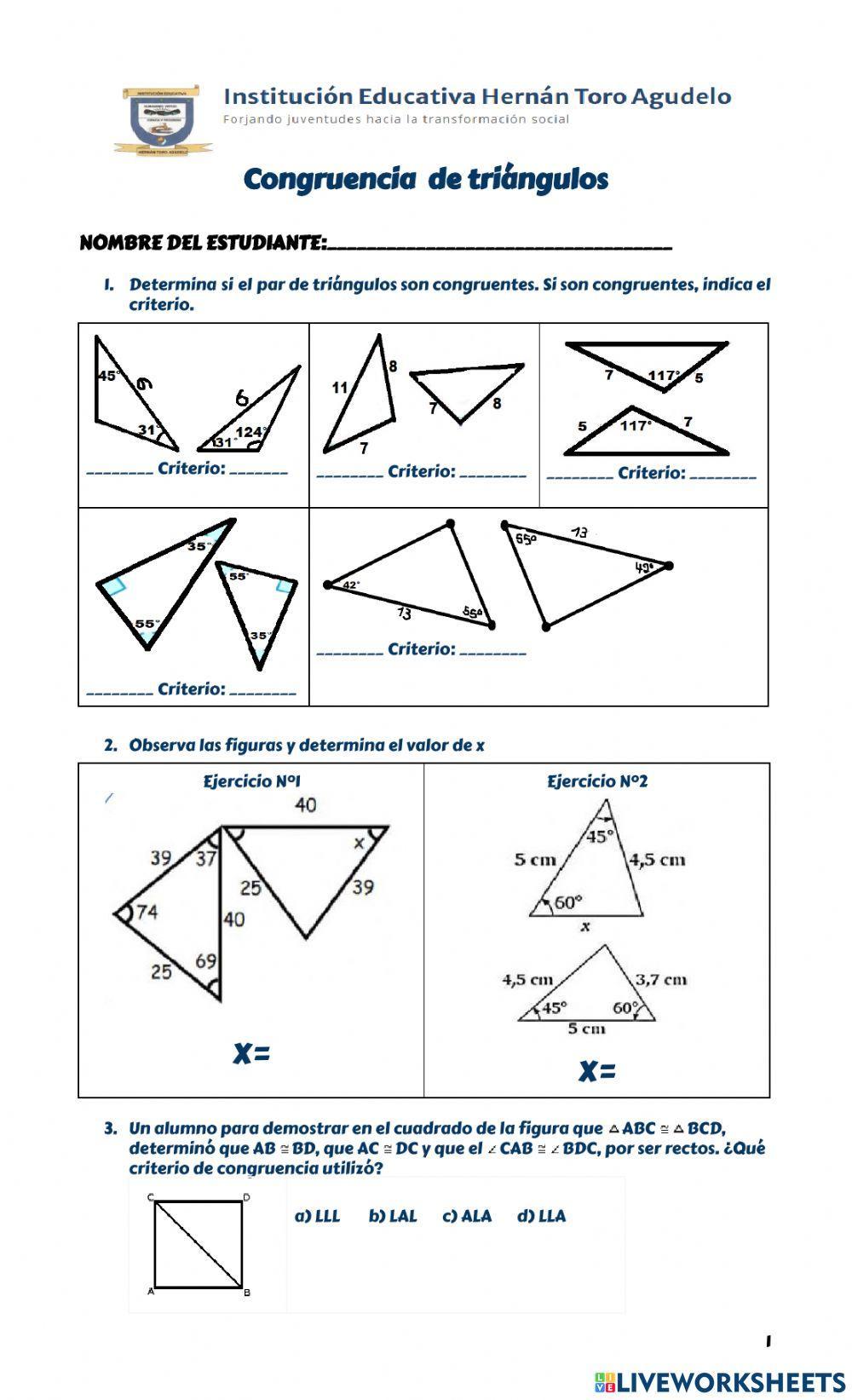 Congruencia de Triángulos