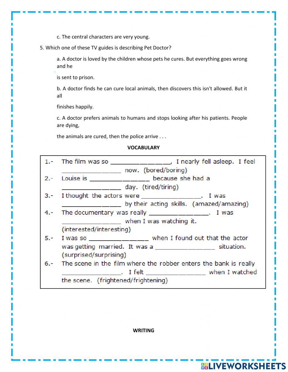 Final test english b1a emas