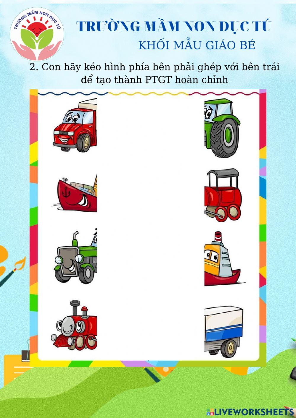 Ôn nhận biết Phương tiện giao thông