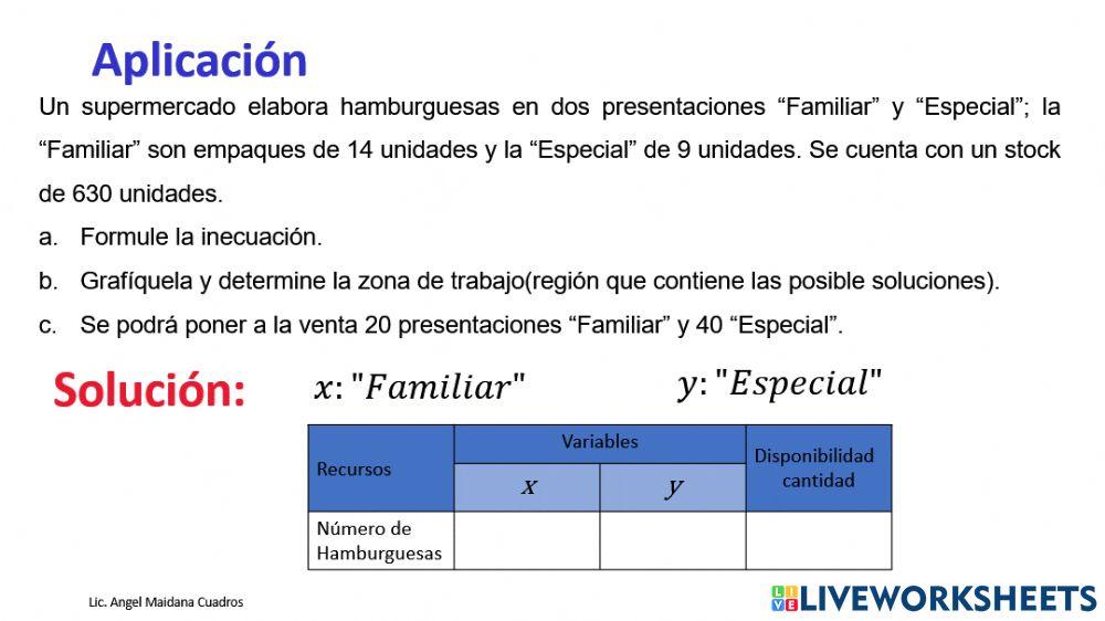 Gráfica de inecuaciones - problemas 2