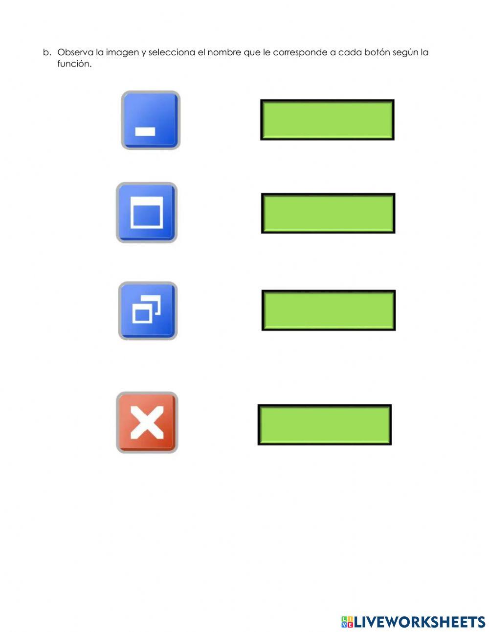 Botones de las ventanas