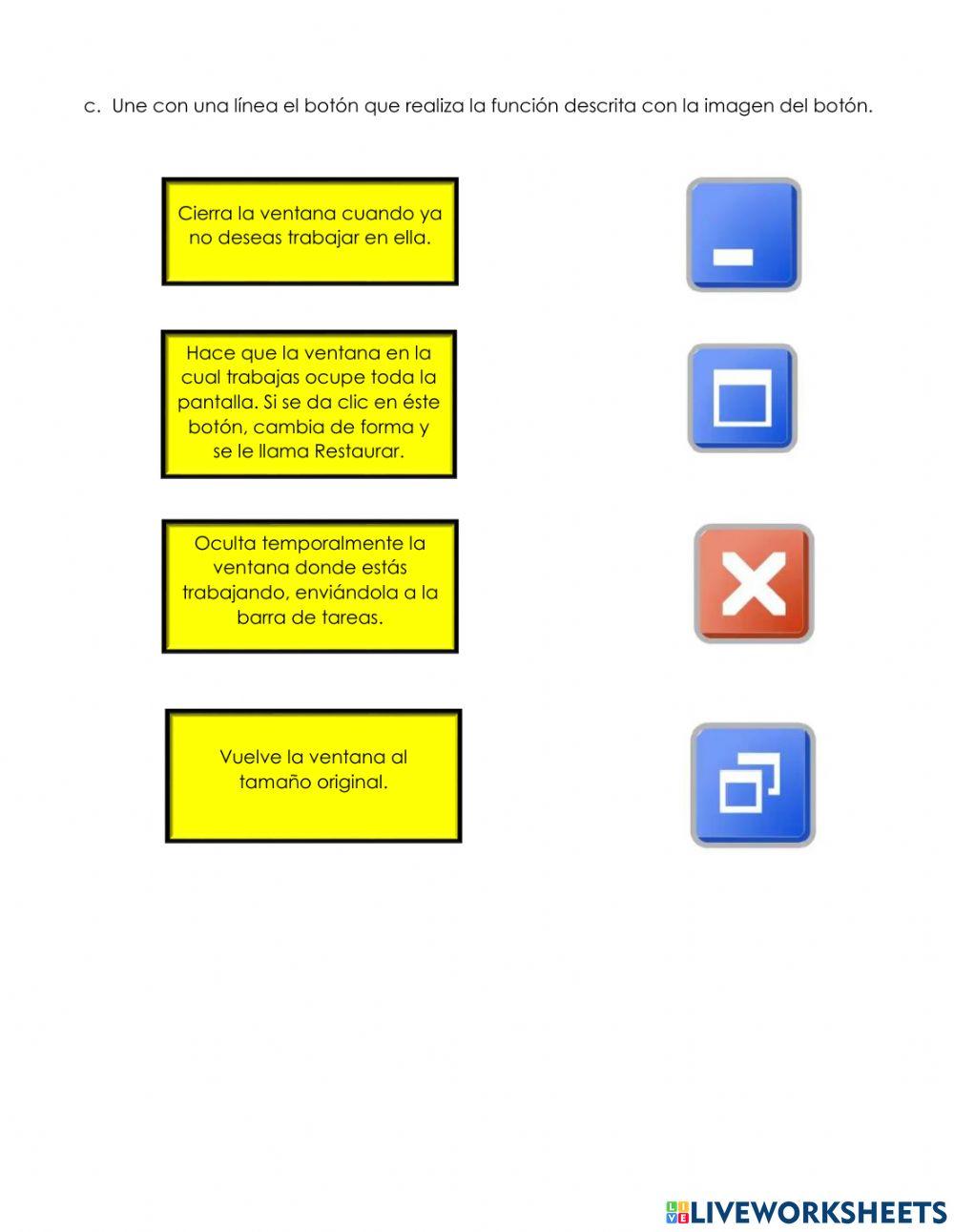 Botones de las ventanas